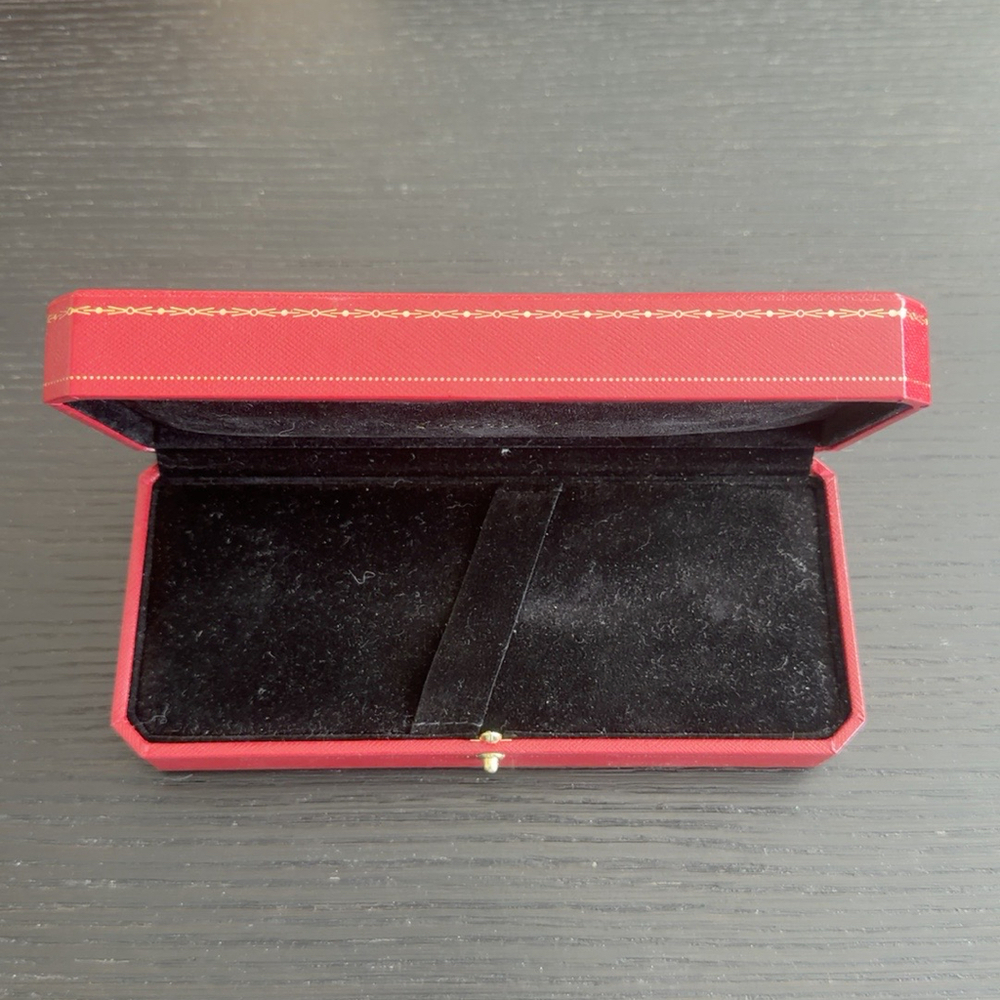 Vintage Cartier Red Gold Jewelry Presentation Box Empty Case